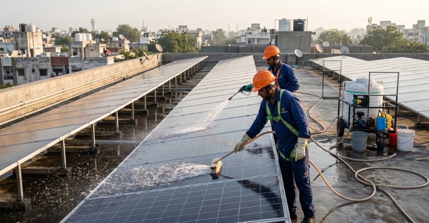 Solar Panel Cleaning — Solar Suraksha Seva